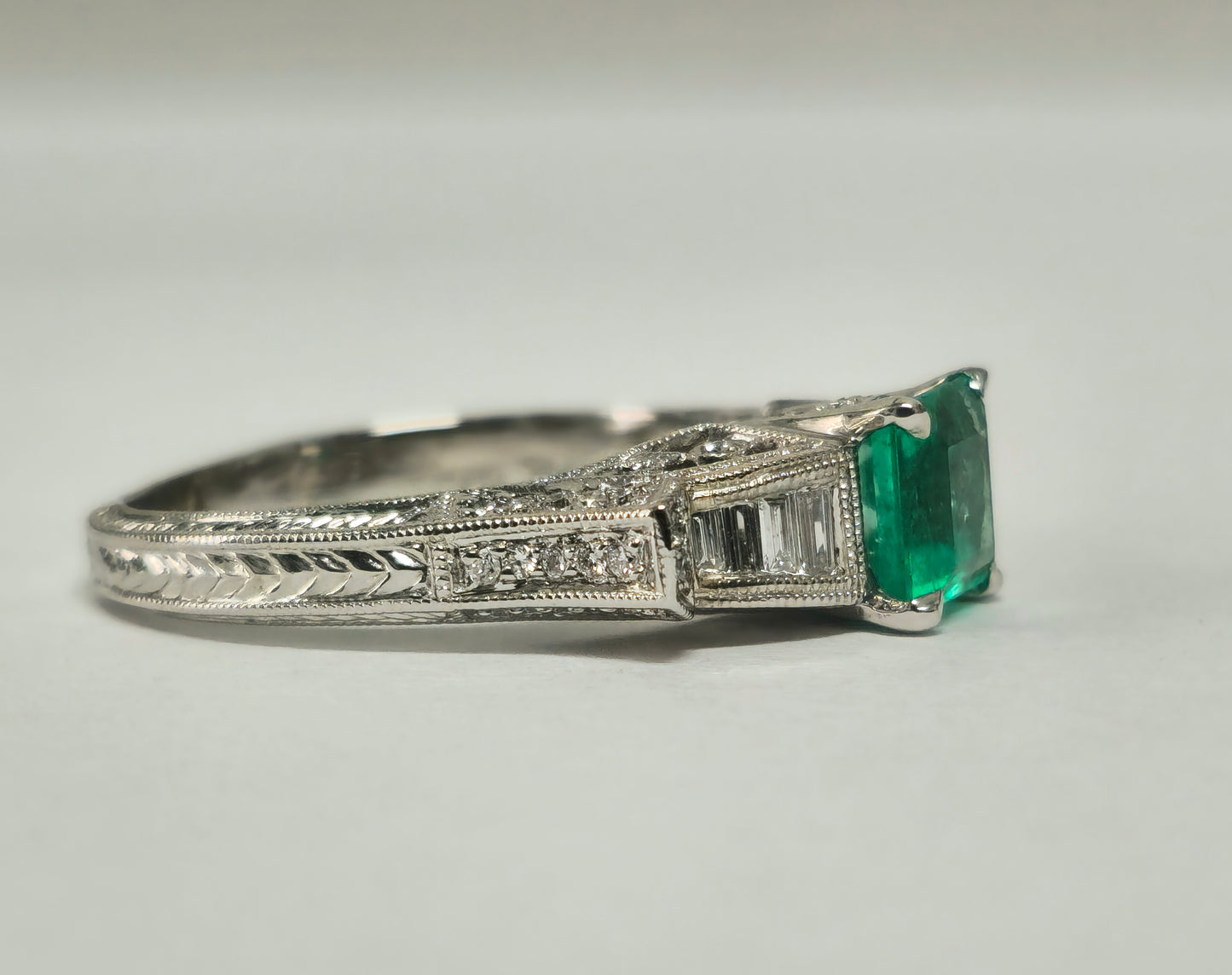 1.50 Carat Colombian Emerald Diamond Cocktail Ring