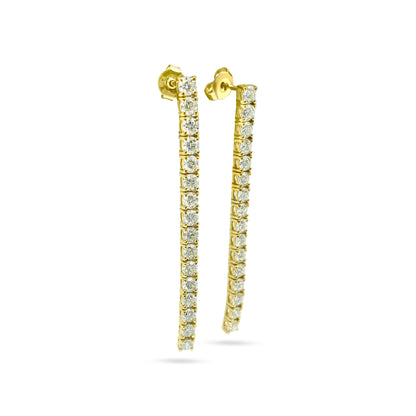 3.50cwt Diamond Tennis Earrings for Her