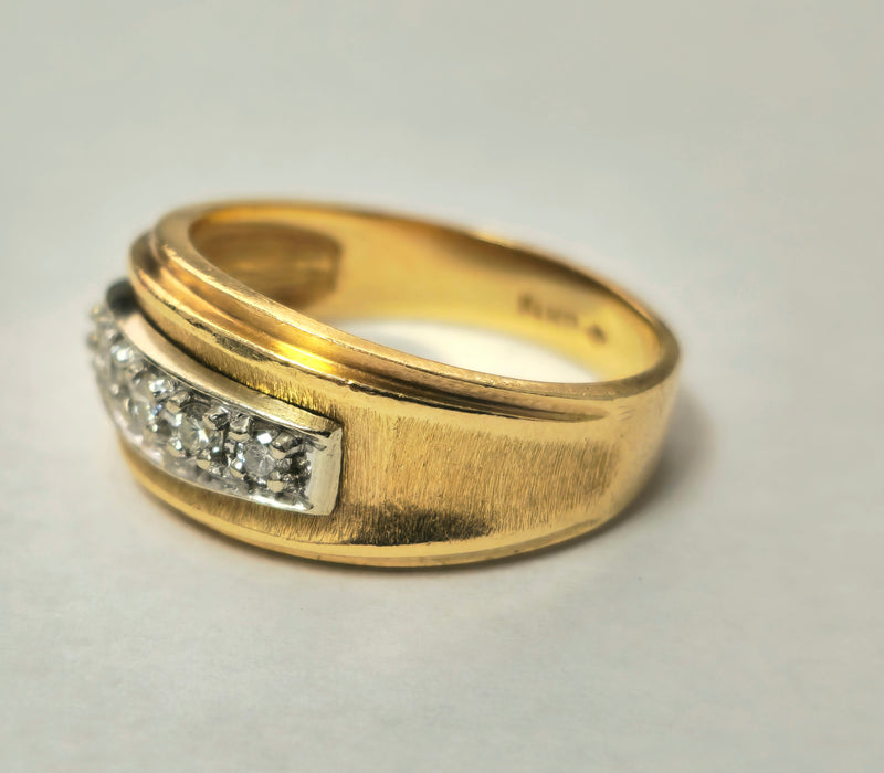 5 Stone Diamond Engagement Ring in 14k yellow gold.