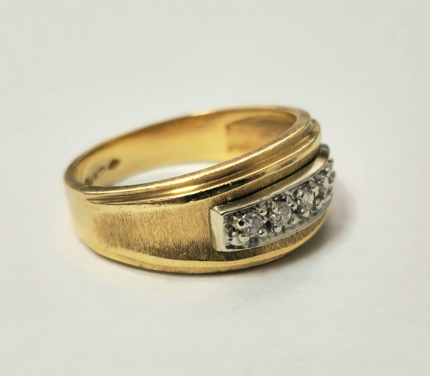 5 Stone Diamond Engagement Ring in 14k yellow gold.