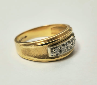 5 Stone Diamond Engagement Ring in 14k yellow gold.