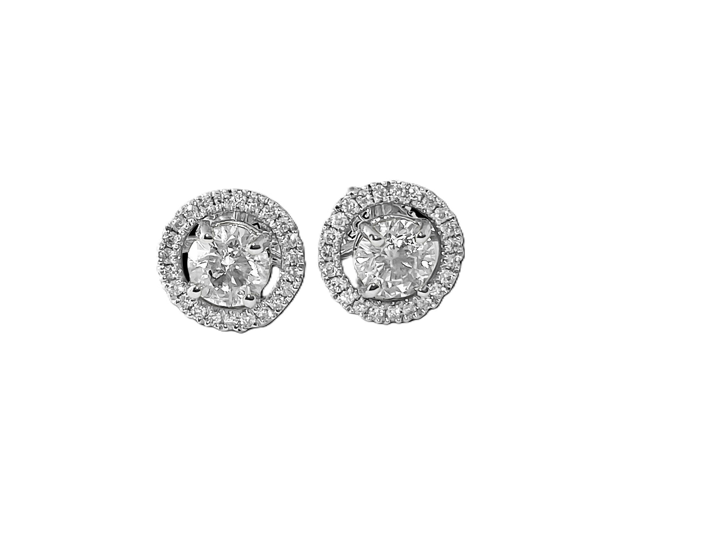 Luxury, 18K White Gold & Diamond Jacket Earrings.