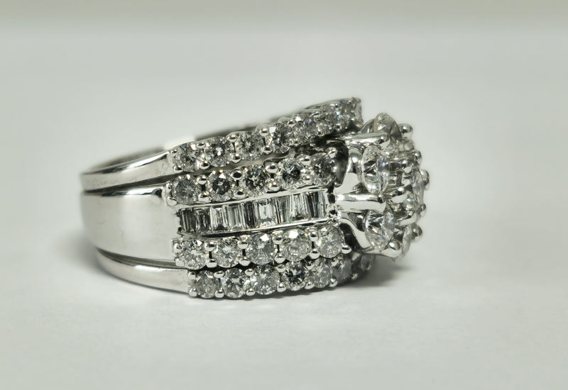 3.75ct Diamond 14K White Gold Womens Ring