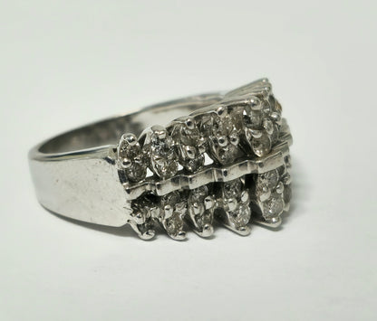 14K White Gold, 1.00 carat VS/G Diamond Cocktail Ring