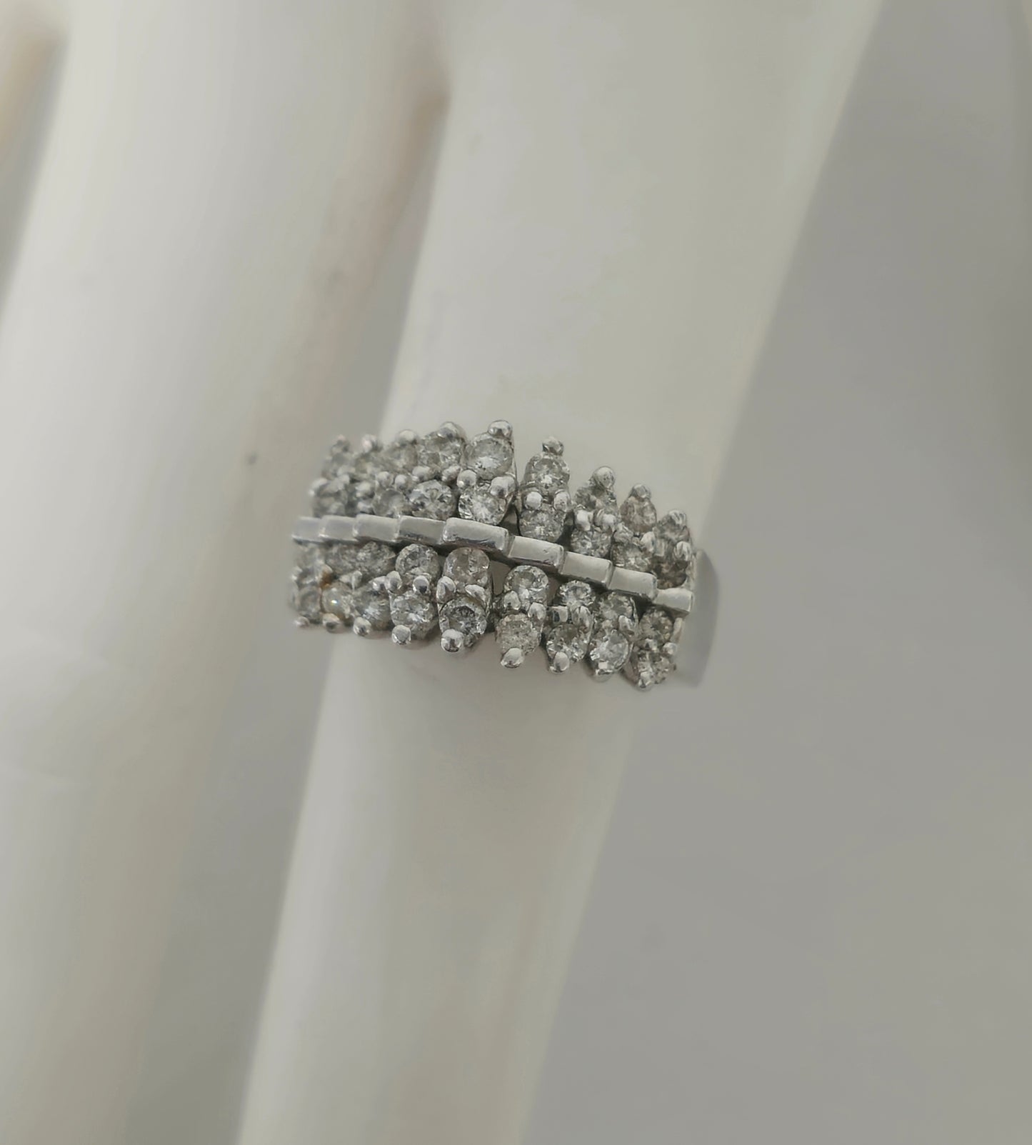 14K White Gold, 1.00 carat VS/G Diamond Cocktail Ring