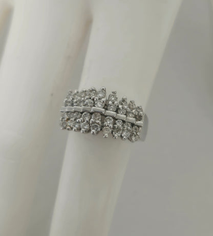 14K White Gold, 1.00 carat VS/G Diamond Cocktail Ring