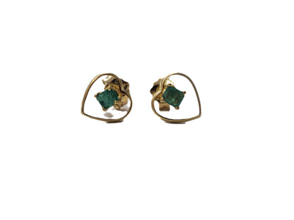 Vintage 0.50 CT Emerald Earrings