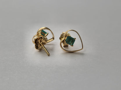 Vintage 0.50 CT Emerald Earrings