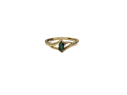 Vintage Marquise Natural Emerald Ring