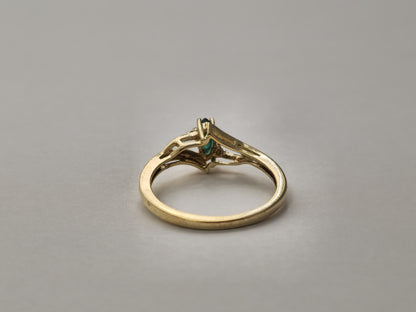 Vintage Marquise Natural Emerald Ring