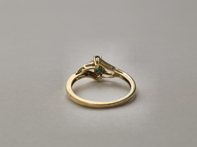 Vintage Marquise Natural Emerald Ring