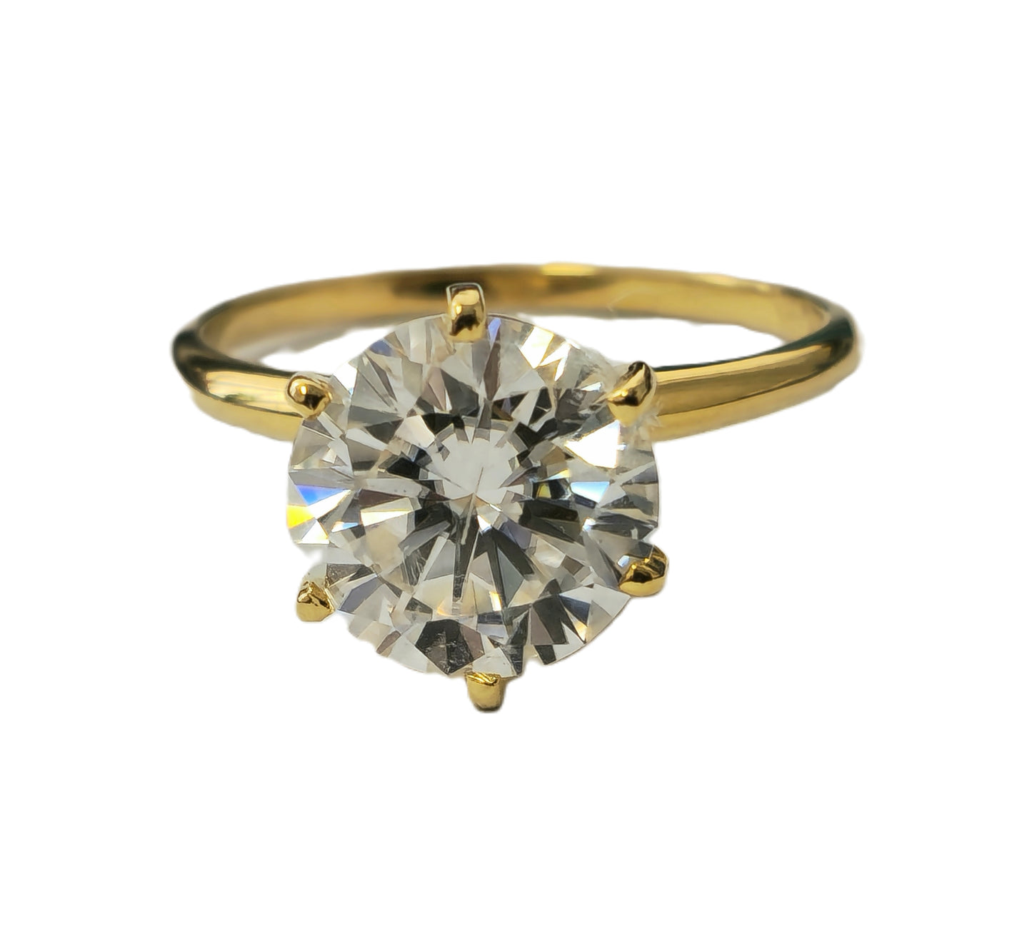 2.60 Carat Solitaire Diamond Engagement Ring in 14k Gold