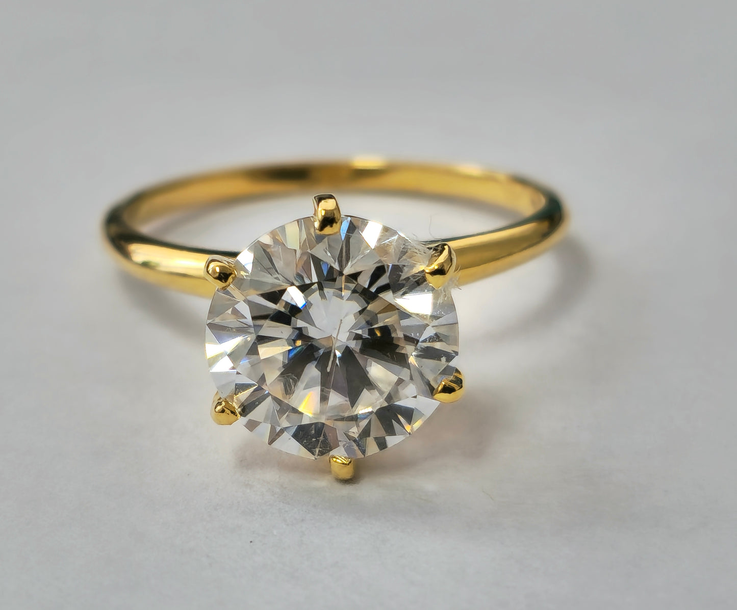 2.60 Carat Solitaire Diamond Engagement Ring in 14k Gold