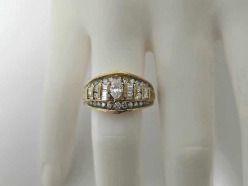 Vintage Collectible 2.90 Carat Diamond Engagement Ring 14k Gold