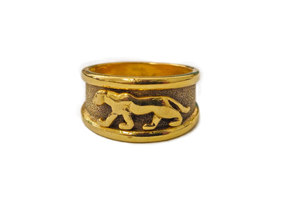 Panther Motif Gold Ring in 14k Gold