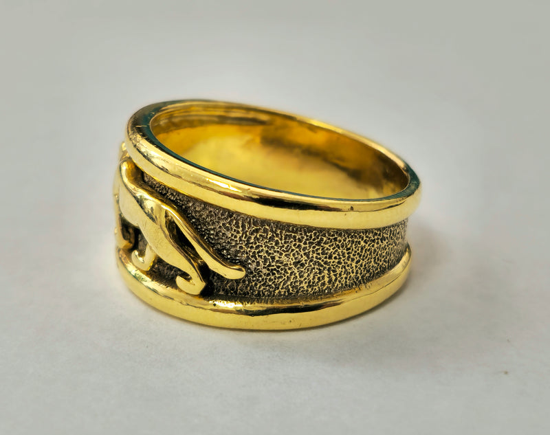 Panther Motif Gold Ring in 14k Gold