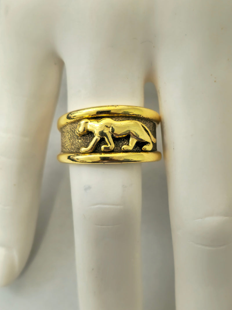 Panther Motif Gold Ring in 14k Gold