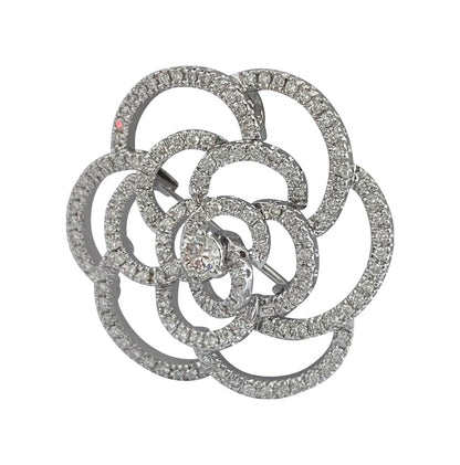 18K white gold and 5.50CT diamond pin