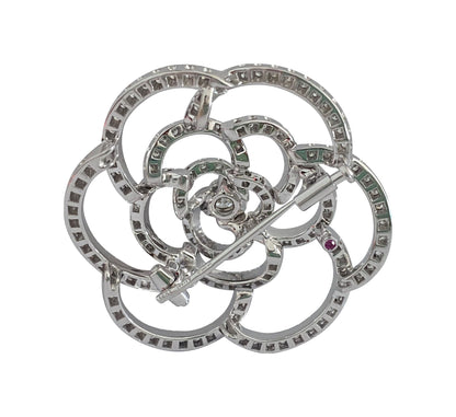 18K white gold and 5.50CT diamond pin