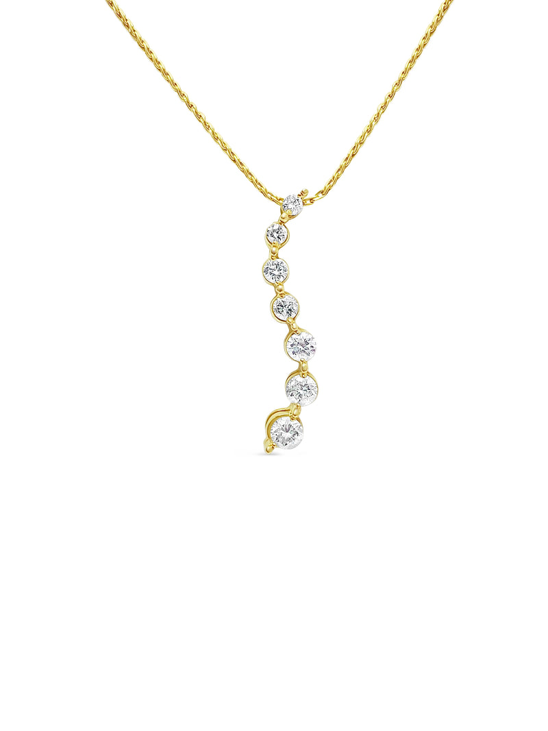 Vintage 0.80 Carat Diamond Pendant Necklace For Her