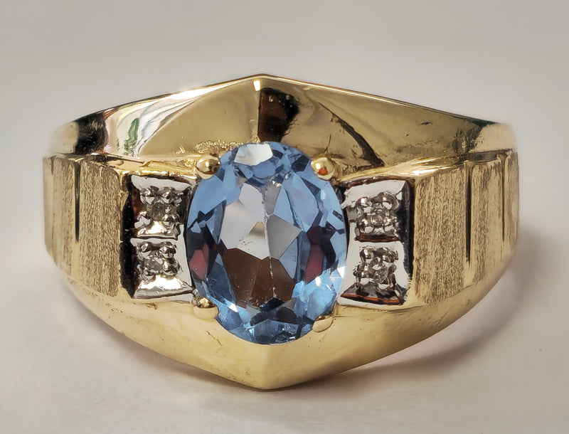 Womens 2.10 Carat Aquamarine & Diamond Ring For Her