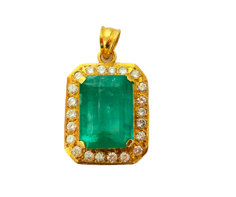 emerald cut diamond bezel necklace – Meira T Boutique