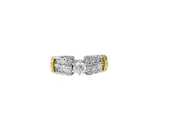 Vintage 14K Two Tone, Diamond Engagement Ring
