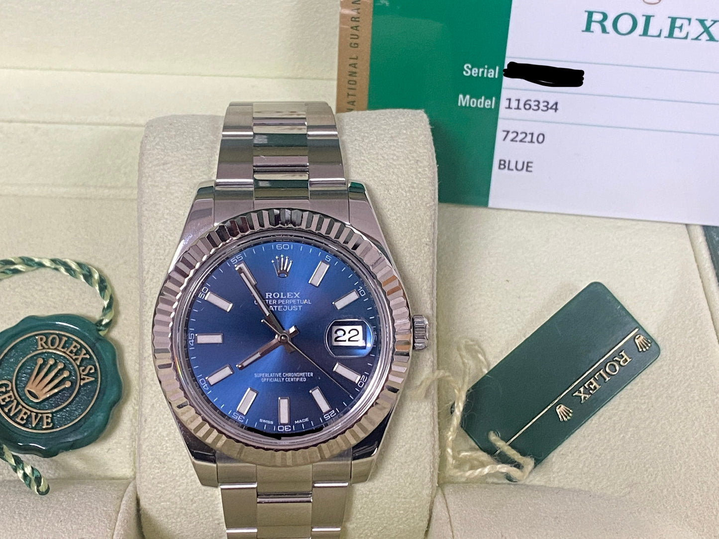 Rolex Datejust 41mm Full factory with Box and Papers