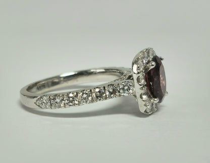 14k Gold, Ladies 2.40ct Garnet & Diamond Ring