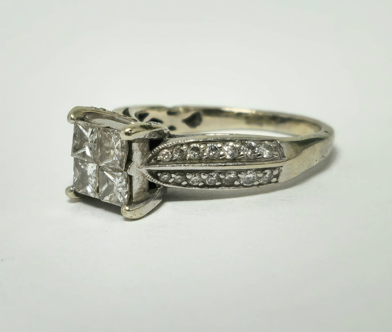 Mid Century Handmade Vintage 1.30 Carat Diamond Ring