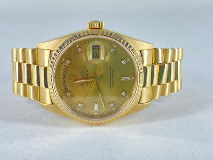 Rolex President 36mm Factory Diamond Dial. With Rolex Papers.