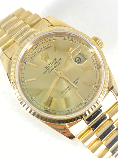 Rolex President 36mm Full Factory Watch. 18k Gold Rolex Watch.