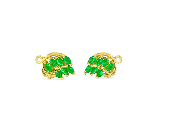 Collectible Natural 2.25 Carat Emerald Earrings for Her