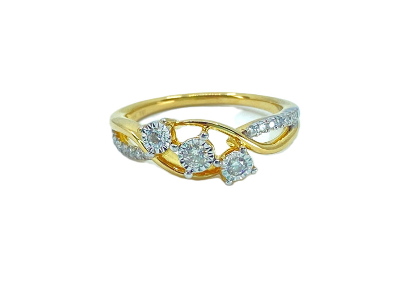 Natural 1/2 Carat Diamond Engagement Ring For Her in 14k Gold