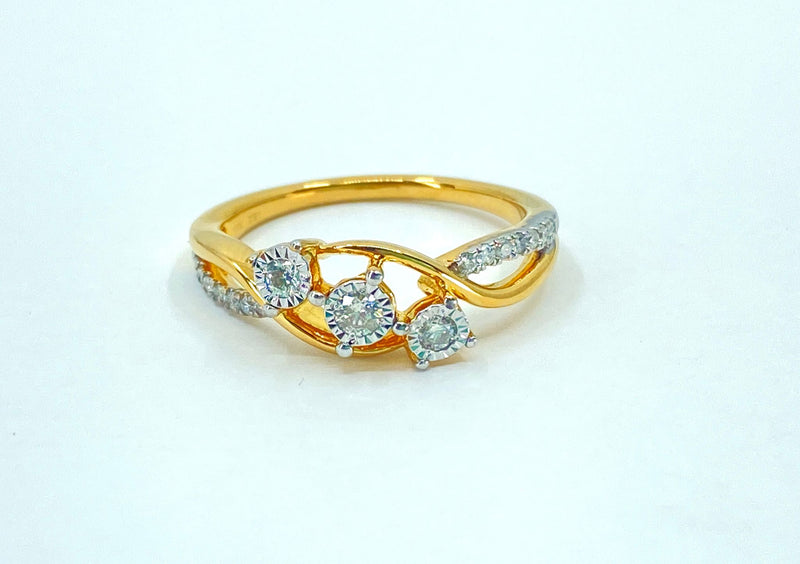 Natural 1/2 Carat Diamond Engagement Ring For Her in 14k Gold
