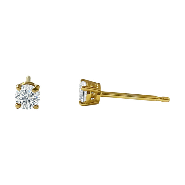 50 Carat Diamond Stud Earrings in 14k Yellow Gold