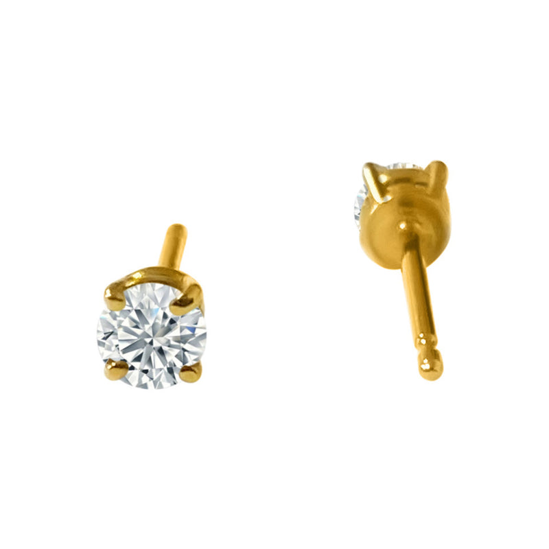 50 Carat Diamond Stud Earrings in 14k Yellow Gold