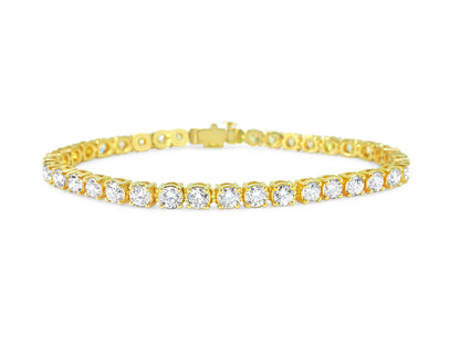 12.33 Carat Diamond Tennis Bracelet in 14k Gold