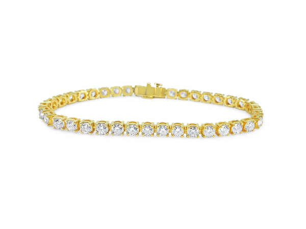 12.33 Carat Diamond Tennis Bracelet in 14k Gold