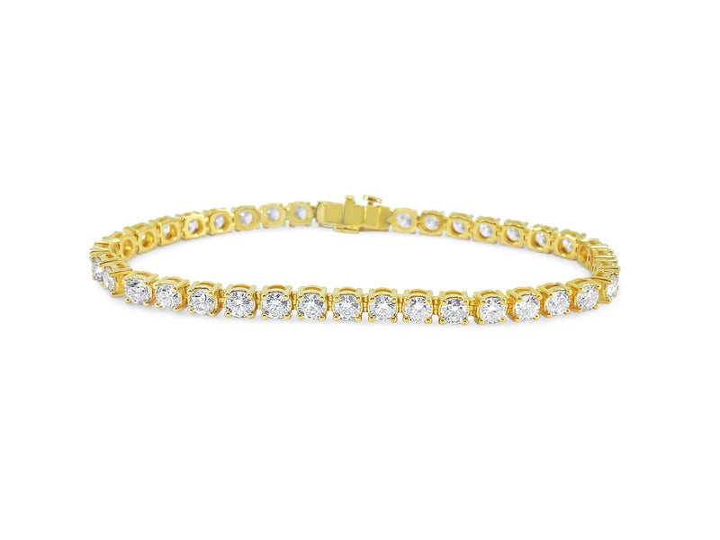 12.33 Carat Diamond Tennis Bracelet in 14k Gold