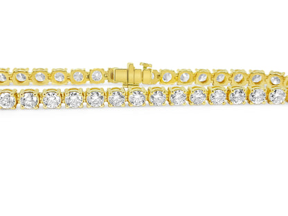 12.33 Carat Diamond Tennis Bracelet in 14k Gold