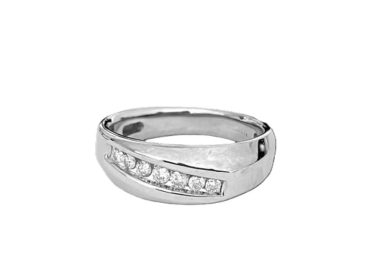 Mens, Diamond & Gold Engagement Band/Ring