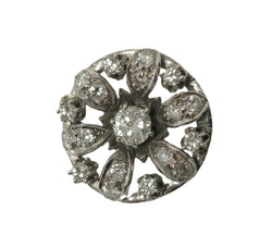 Antique, 1.75ct Diamond & Platinum Womens Pin.