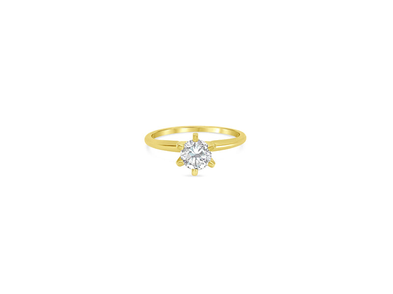 Classic 7/10 Carat Diamond Solitaire Engagement Ring