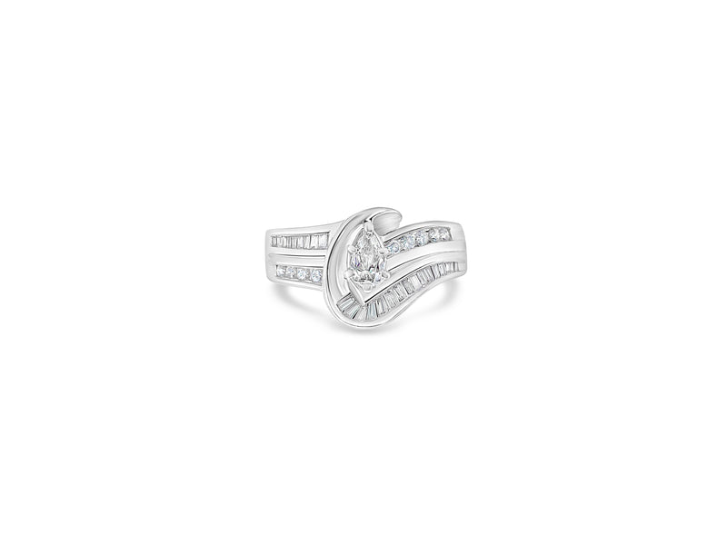 2.39 Carat Diamond Engagement Cluster Ring