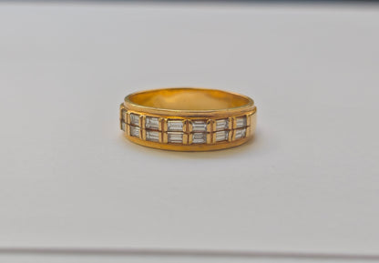 Baguette Cut Diamond Ring in 14k Gold