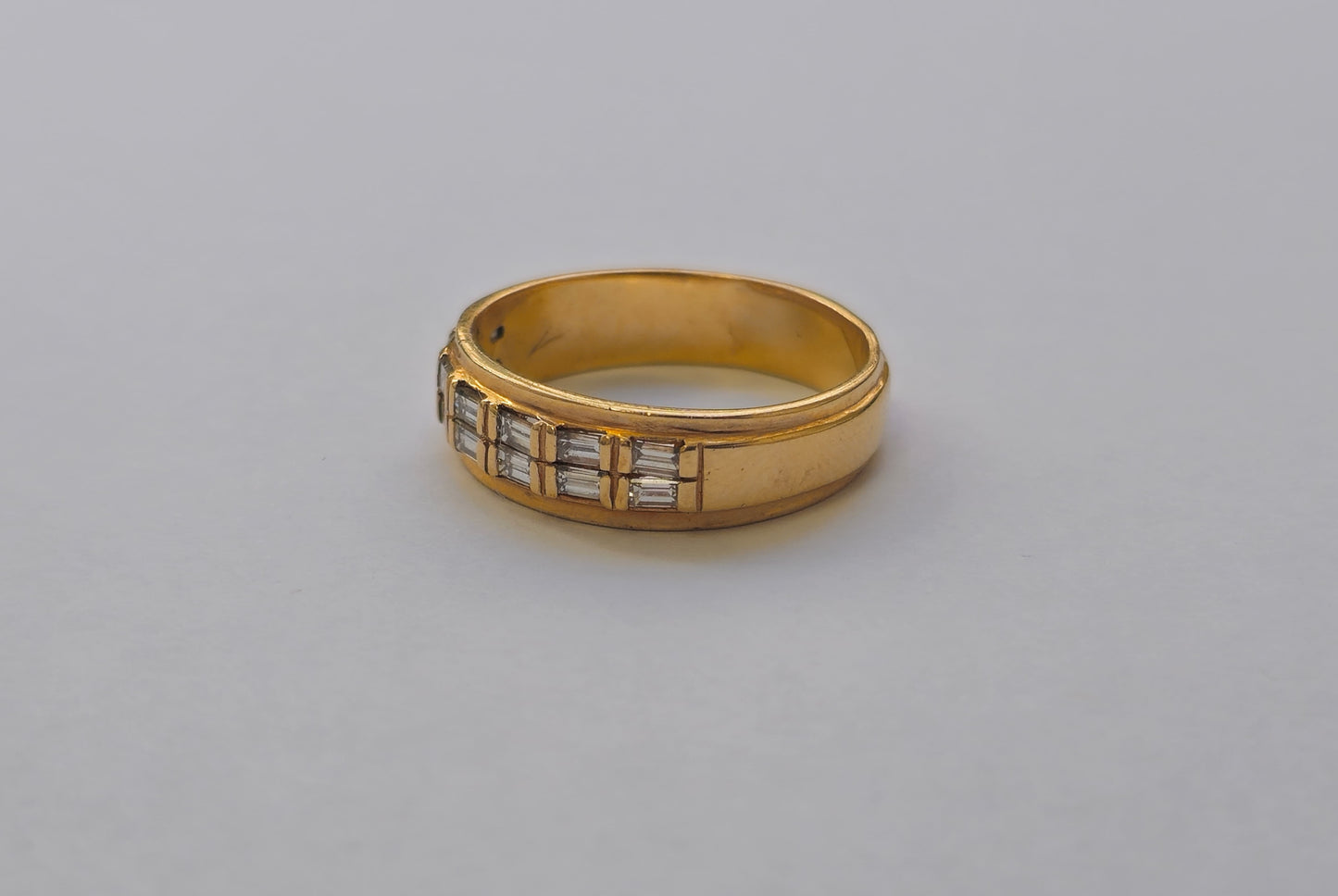 Baguette Cut Diamond Ring in 14k Gold