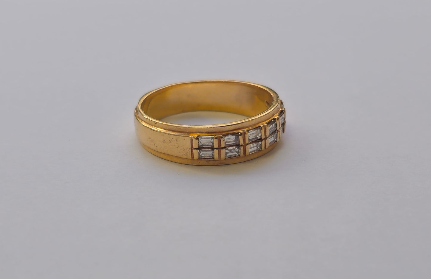 Baguette Cut Diamond Ring in 14k Gold