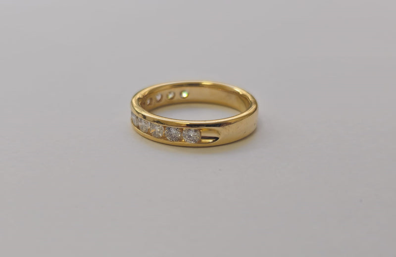 14k Gold & Diamond Engagement Band Ring