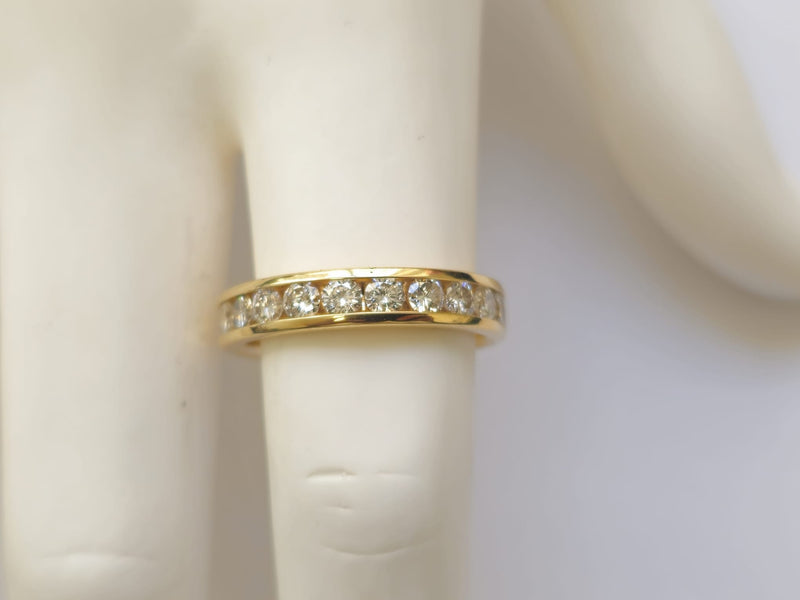 14k Gold & Diamond Engagement Band Ring